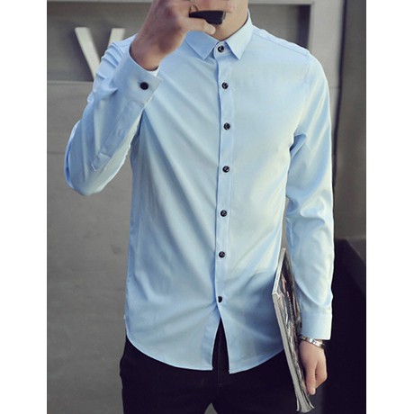 Áo sơ mi công sở đẹp nam hàn quốc dài tay áo kiểu  Áo sơ mi nam Xanh Rêu LSM009 | BigBuy360 - bigbuy360.vn