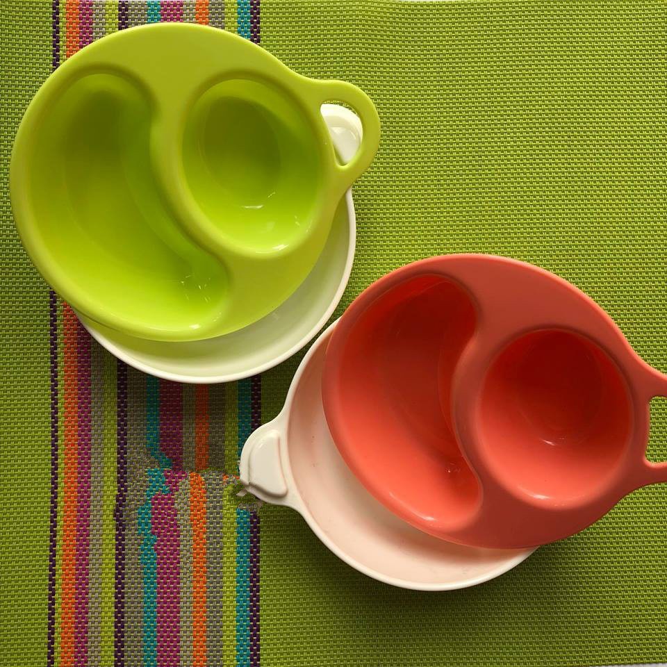 Đồ dùng ăn dặm  𝑭𝒓𝒆𝒆𝒔𝒉𝒊𝒑  Bộ bát ăn chia ngăn cho bé Paku Paku chính hãng