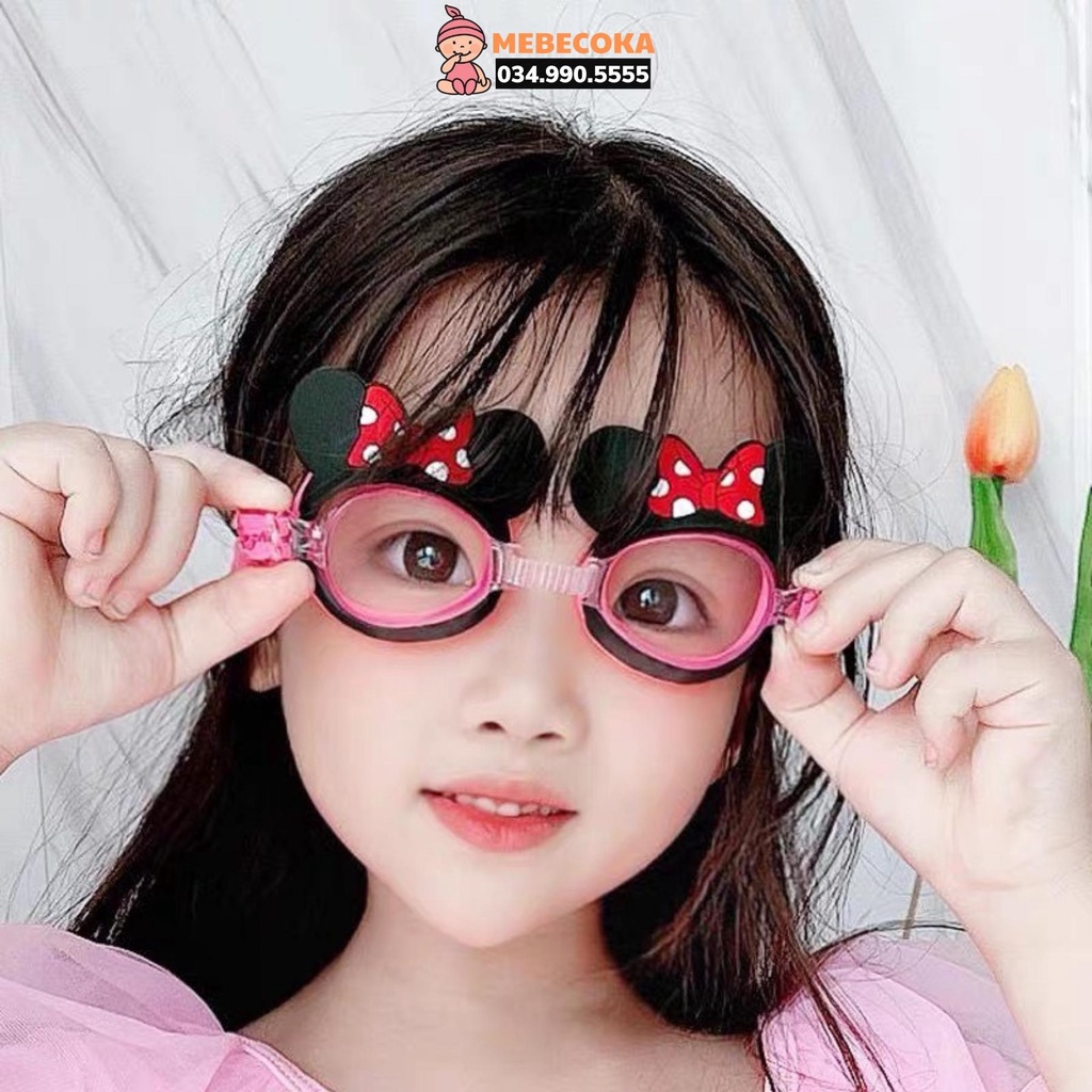 Kính bơi trẻ em cao cấp chống lóa, chống tia UV cho bé từ 2 đến 10 tuổi siêu dễ thương