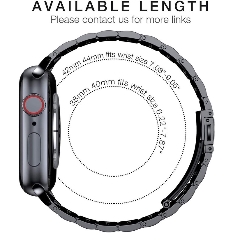 Dây Đeo Bằng Thép Không Gỉ 45mm 41mm Cho Đồng Hồ Thông Minh Apple watch 6 5 4 3 2 1 SE 44mm 42mm 40mm 38mm