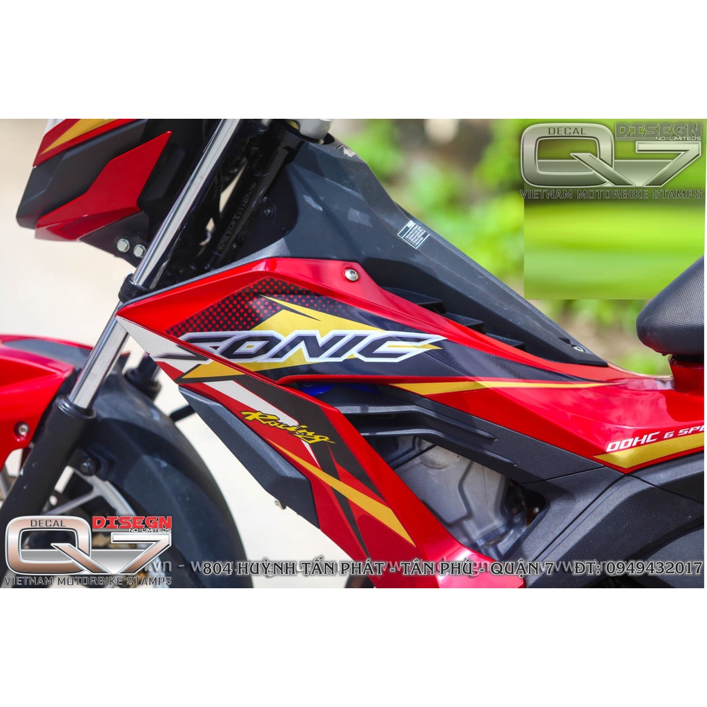 Tem Rời SONIC 150 Đỏ - decalq7