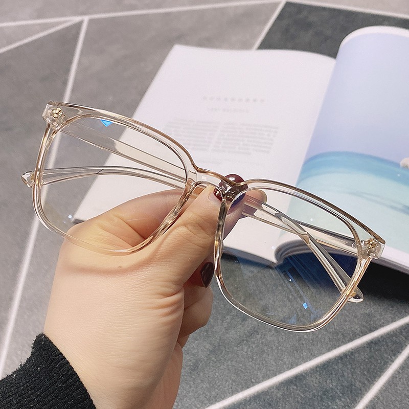 Mắt kính gọng vuông trong suốt phong cách Hàn Quốc thời trang cho nam và nữ