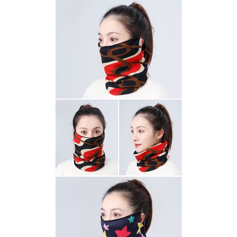 Mũ Trùm Đầu Kiêm Mặt Nạ Bảo Vệ Chống Nắng Mùa Thu Đông Đa Năng