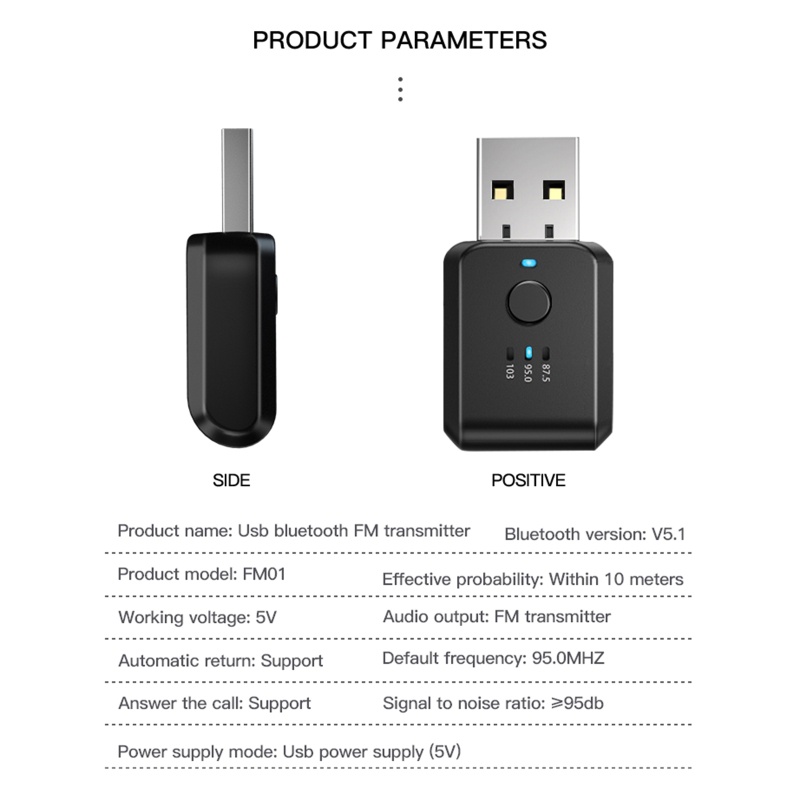 Thiết Bị Nhận Tín Hiệu Bluetooth 5.1 zzz Cho Xe Ô Tô Và Phụ Kiện