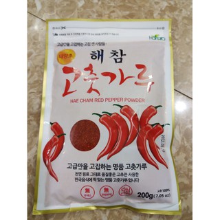 200gr Ớt Bột Haecham(Dạng vảy ) Dùng Làm Kim Chi Hàn Quốc
