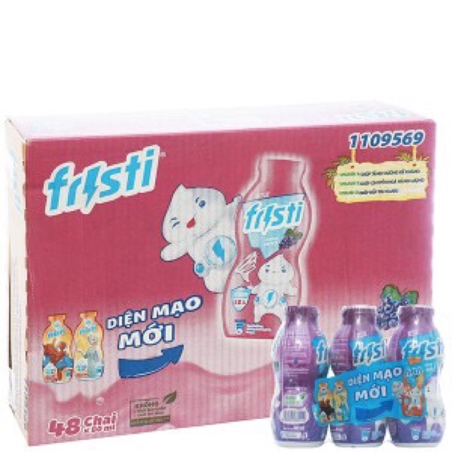 Sữa Fristi chai 80ml thùng 48chai mẫu mới date mới 3/2023