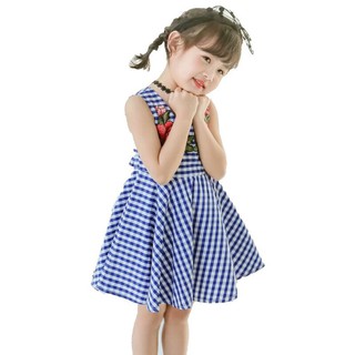 VÁY KẺ 2 DÂY BÉ GÁI