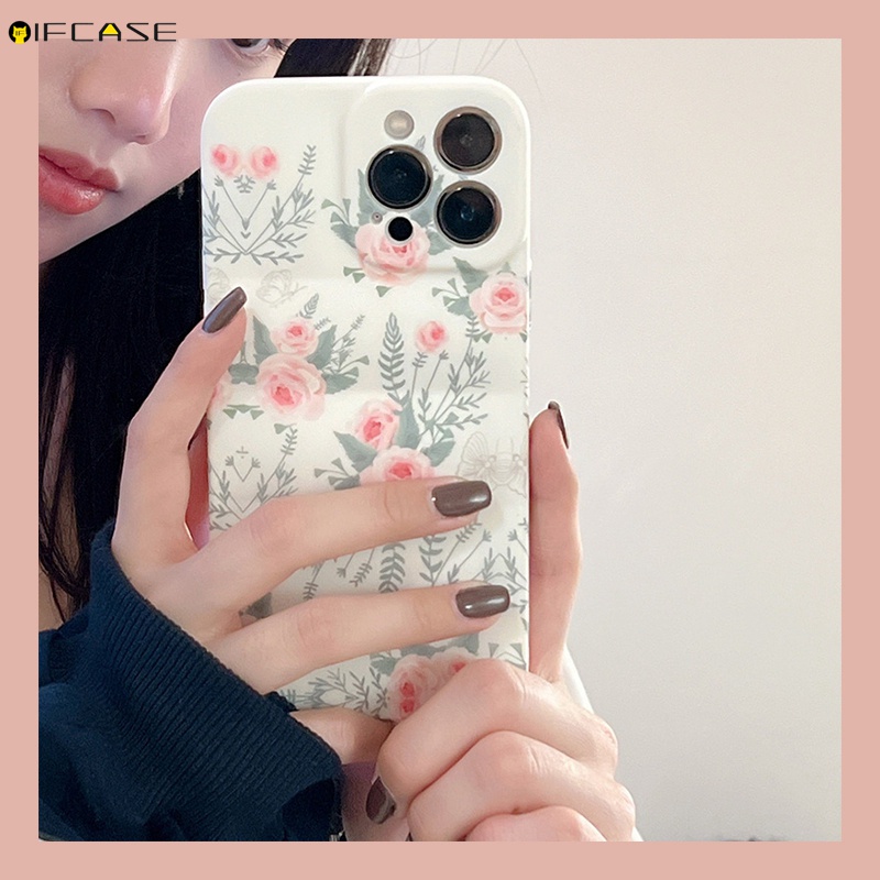 Ốp Điện Thoại Silicon Mềm Họa Tiết Hoa Trắng Đơn Giản Cho iPhone 13 12 11 Pro Max XS Max XR X 7 8 Plus