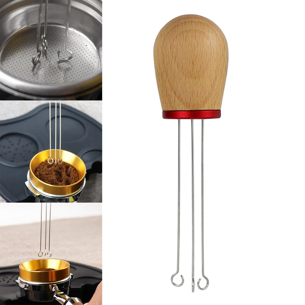 [Dolity2] Máy Khuấy Cà Phê Bằng Thép Không Gỉ Cán Gỗ