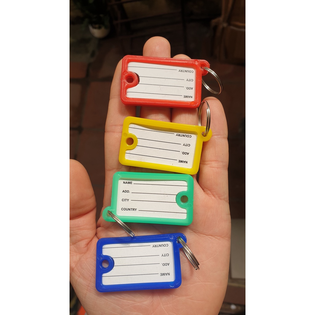 móc khóa thẻ tên name tag ghi thông tin Thẻ đánh dấu chìa khóa và ghi chú thông tin magic