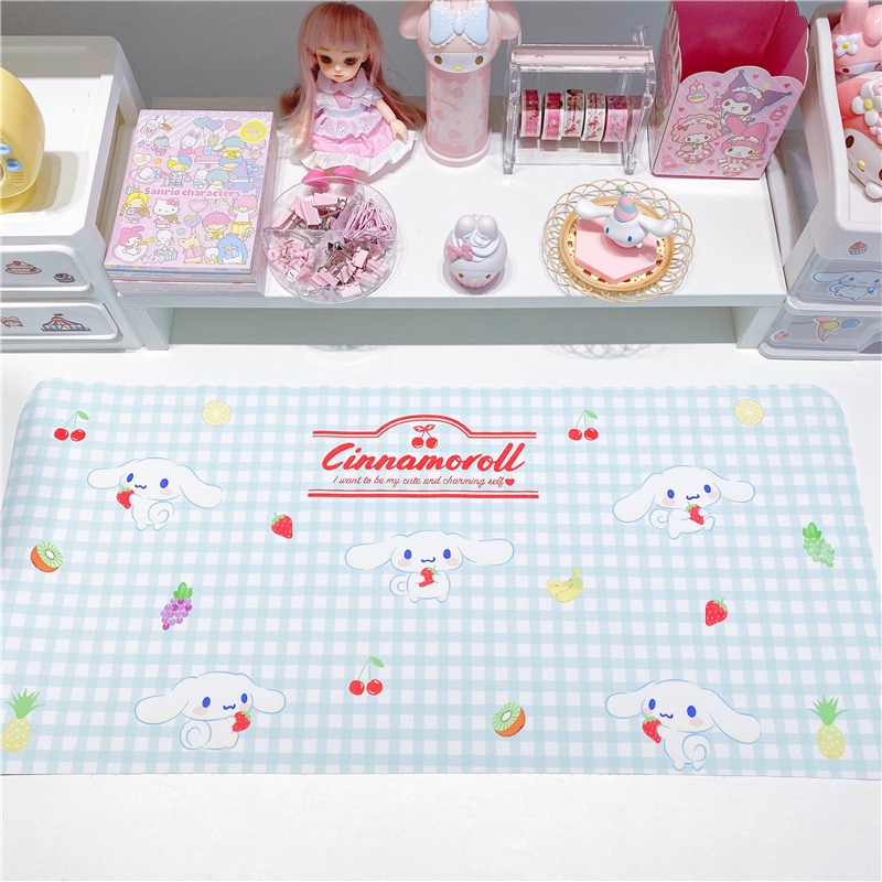Thảm Lót Bàn Ăn Bằng Pvc Chống Trượt 30 * 60cm In Họa Tiết Hoạt Hình Sanrios Cinnamon My Melody Dễ Thương Tiện Dụng Cho Học Sinh