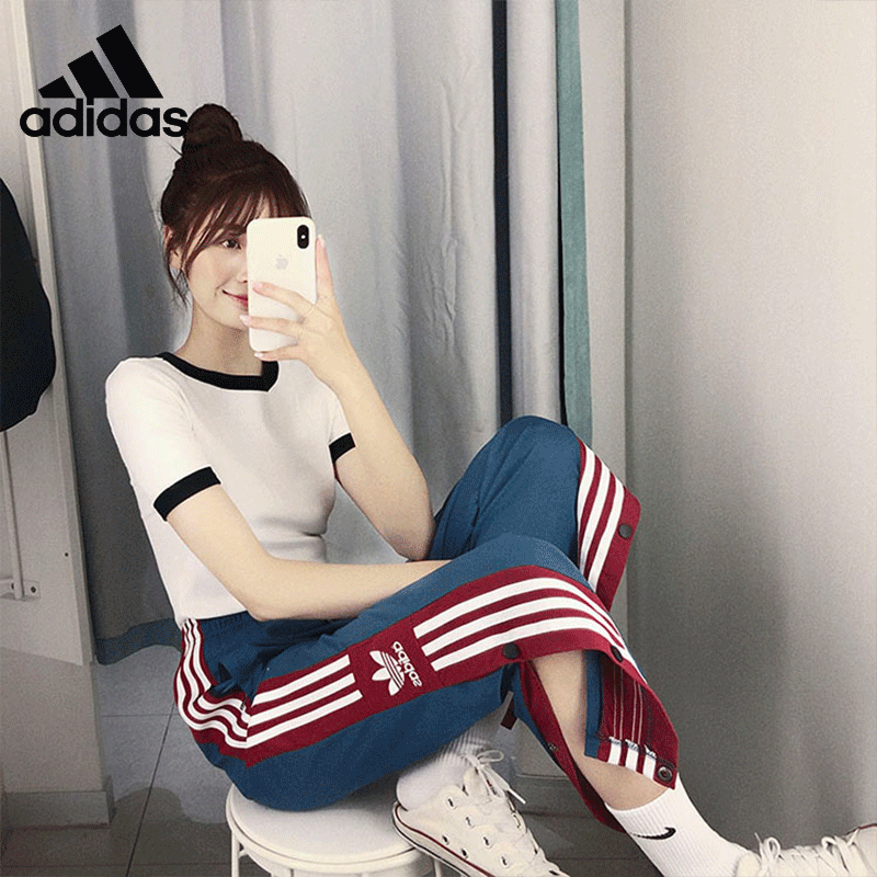 Quần dài thể thao Adidas dáng rộng thoáng khí thời trang mùa hè cho nam và nữ