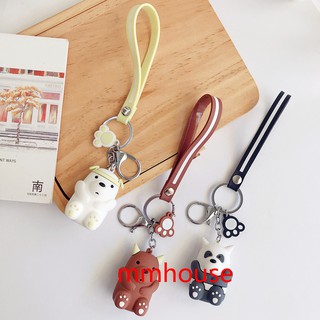 New Cute Bare Bears Keychain Cartoon Anime Pendants Acrylic Key Chains for Women Kids Fashion