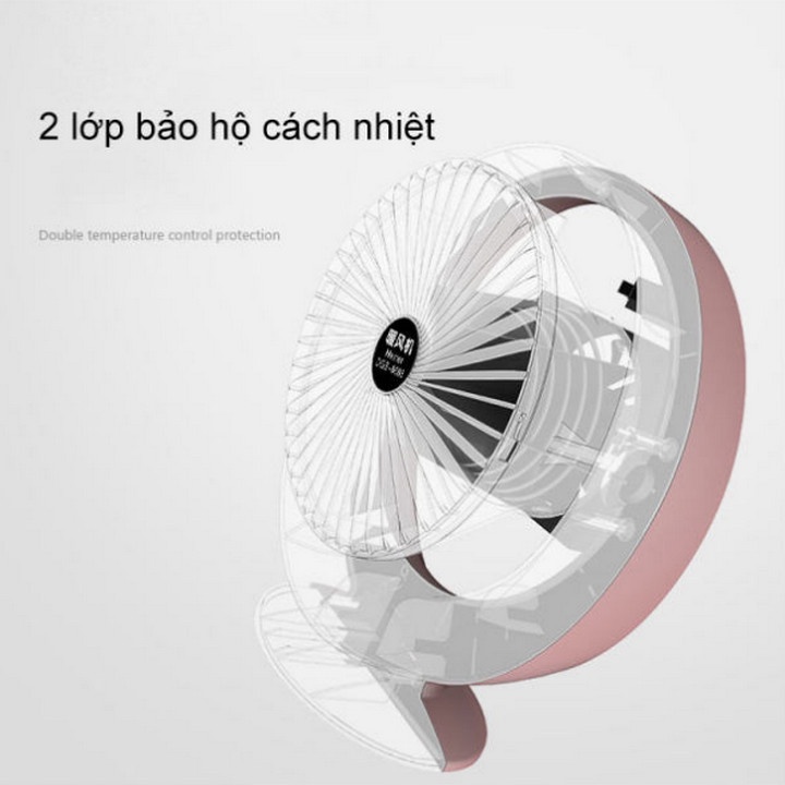 Quạt Nóng Mini Để Bàn Bionic Air Pink - Home and Garden