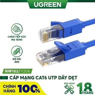 20m dây mạng đúc sẵn cat 6 utp nw102 ugreen 11206