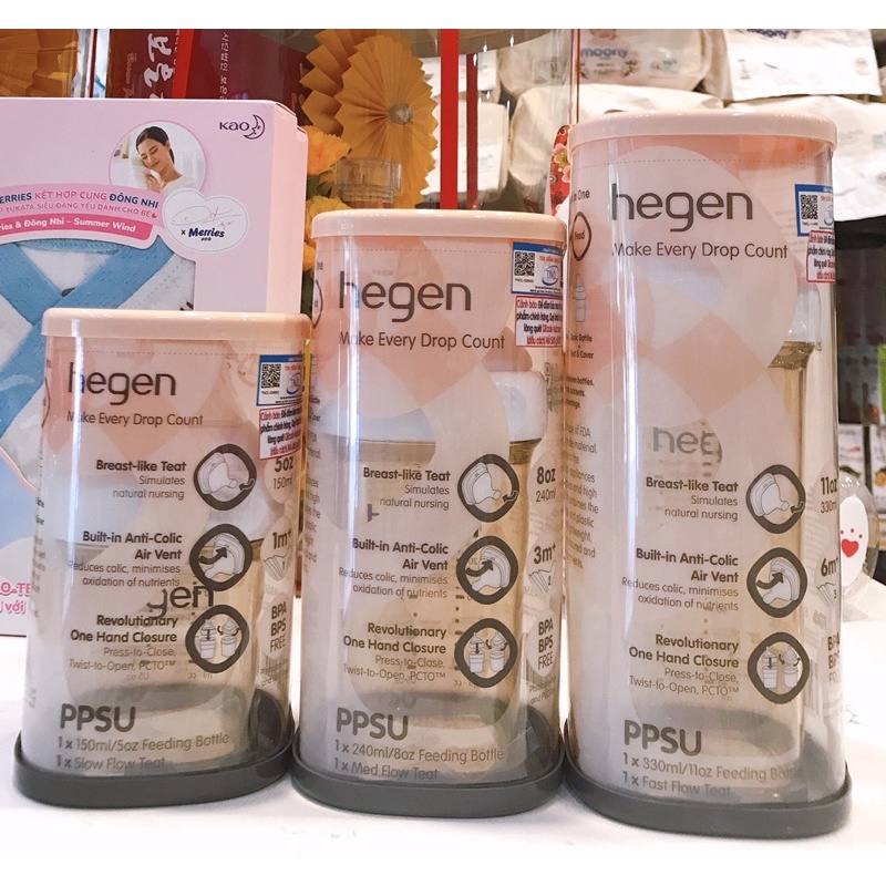 Bình sữa Hegen hàng nội địa - 330ml - 240ml - 150ml