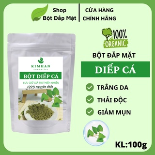 100g Bột đắp mặt, bột diếp cá sấy lạnh nguyên chất organic