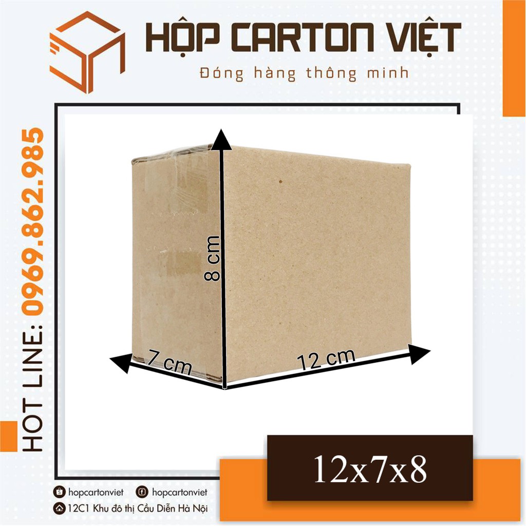 12x7x8 Combo 50 thùng đóng hàng