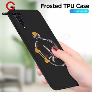 Ốp điện thoại TPU mềm nhám màu đen in họa tiết hoạt hình cho Xiaomi Redmi Note 7 8 Mi 9 CC9E