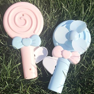 Quạt cầm tay hình kẹo mút hoạt hình cho trẻ em