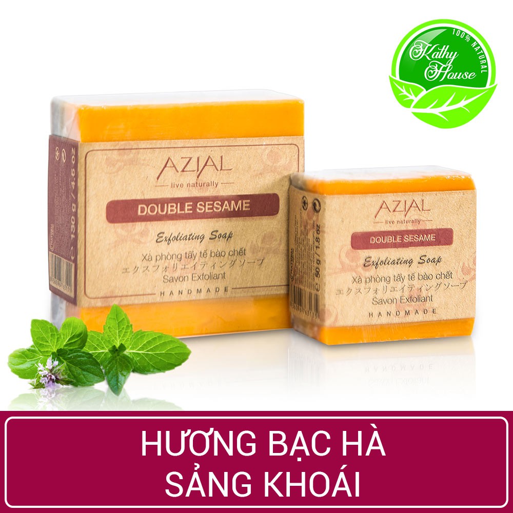 Xà phòng tắm tẩy tế bào chết AZIAL Double Sesame Exfoliating Soap, cho làn da sáng mịn khỏe khoắn | BigBuy360 - bigbuy360.vn