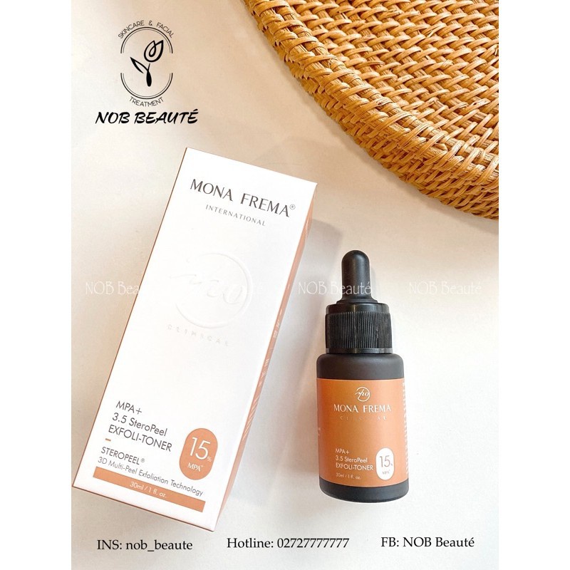 Tẩy tế bào chết MPA+3.5 SteroPeel Exfoli-Toner 15% Mona Frema