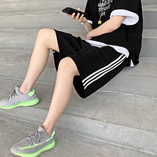Quần ngắn thể thao ống rộng phối sọc bên hông thời trang đi biển cho nam size M-5XL