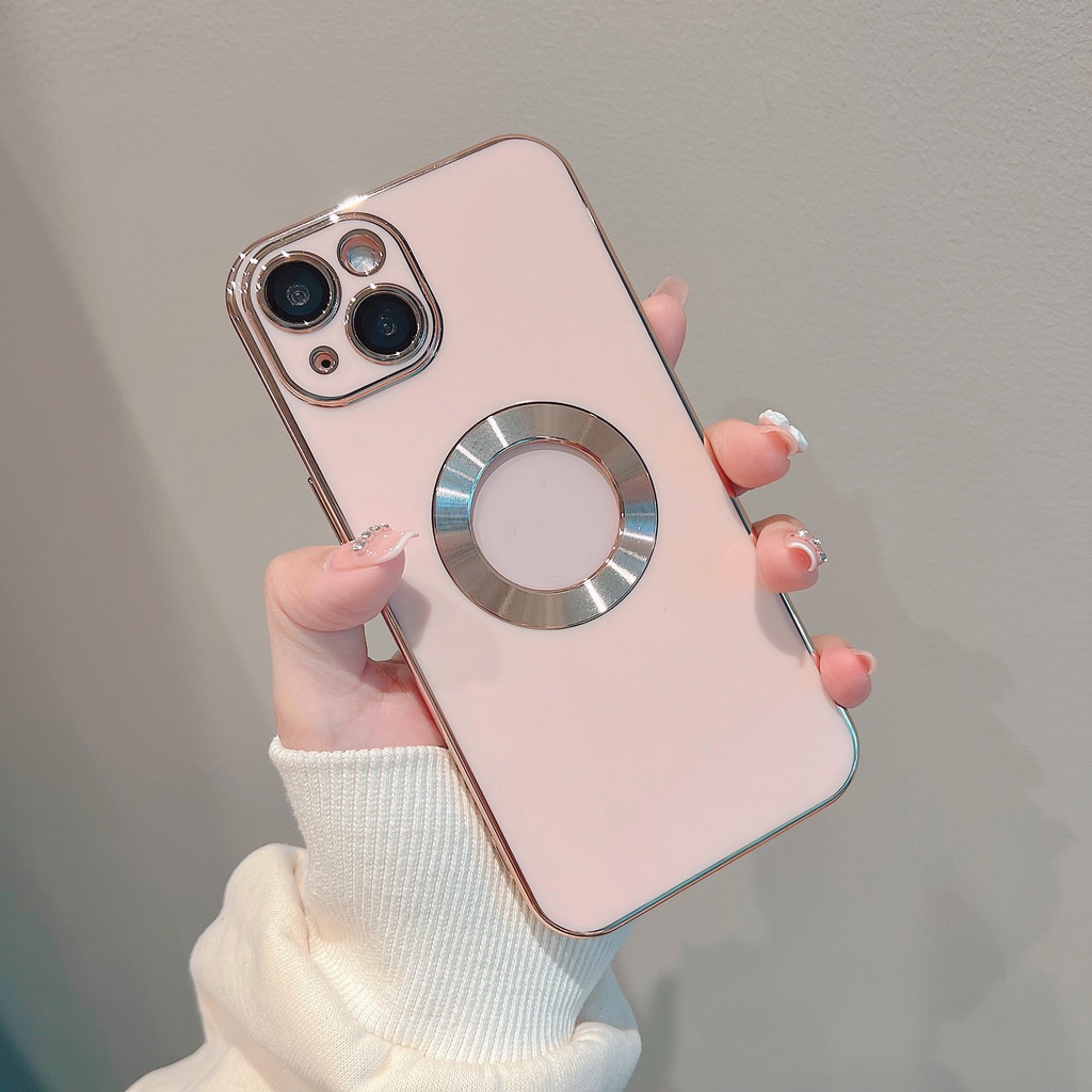 Ốp Điện Thoại Mạ Điện Kèm Miếng Dán Bảo Vệ Camera Cho iPhone 13 12 11 Pro MAX XS MAX XR 7+8 Plus