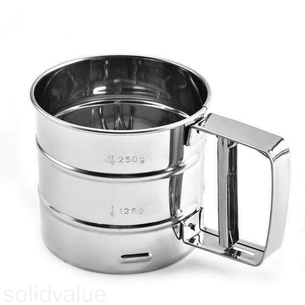 Cốc Rây Bột Bằng Thép Không Gỉ Tiện Dụng Cho Nhà Bếp