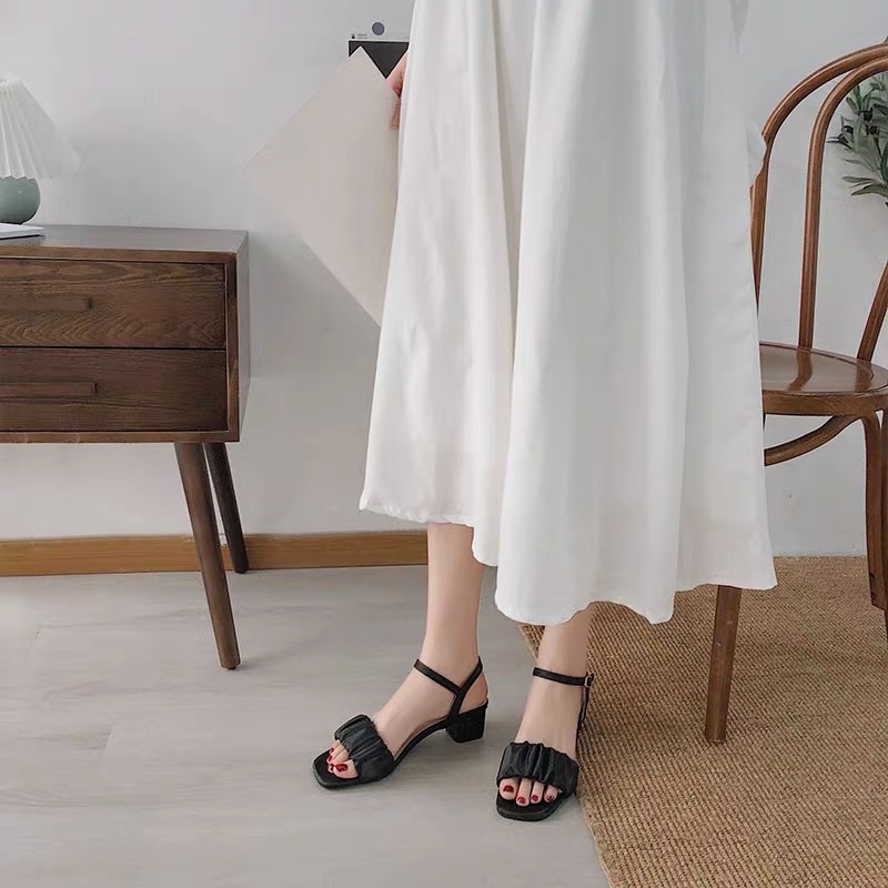 Sandal quai nhíu đế 3p / Sandal ulzzang