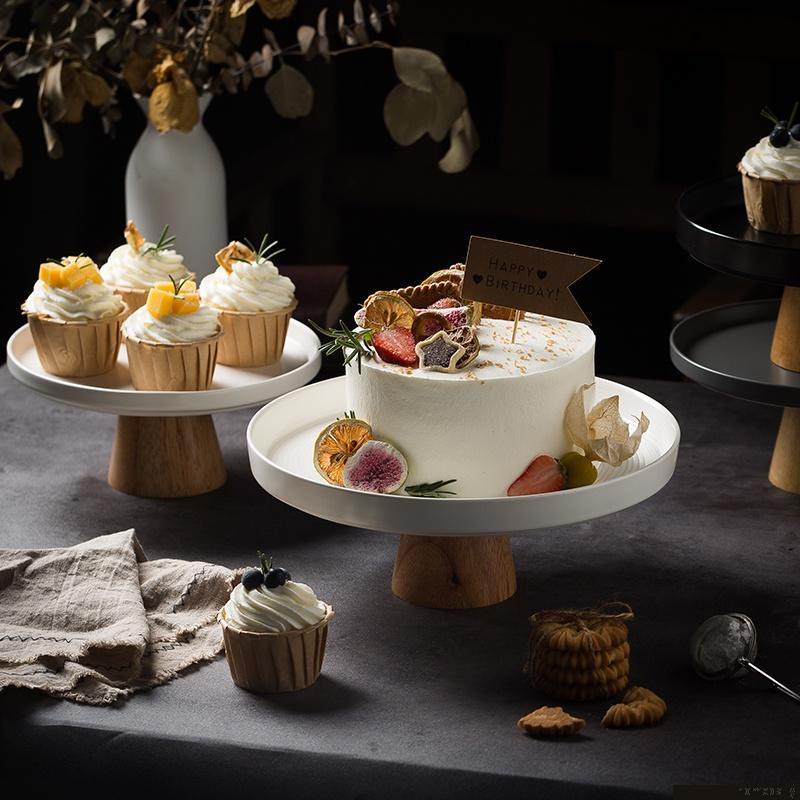 Khay gỗ tròn đựng trái cây/rau củ quả để bàn đơn giản