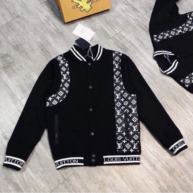 Áo khoác kaki bomber logo zalang phối tay form dáng rộng
