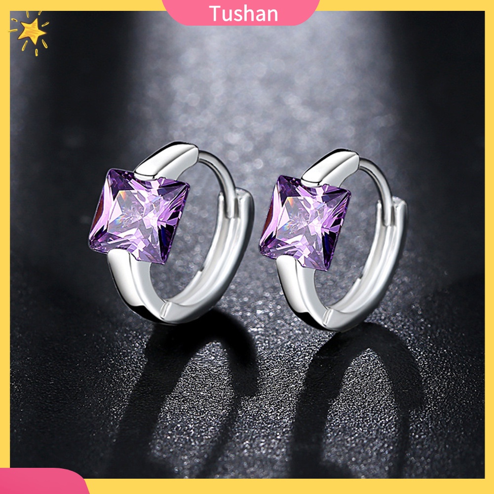 Khuyên tai nữ đính đá phong cách thời trang đơn giản cho đám cưới/ đám tiệc