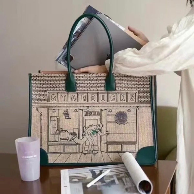 Túi Xách Đeo Vai Vải Bạt Ngăn Chứa Rộng Thời Trang Nữ Sành Điệu