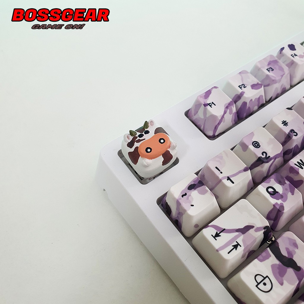 Keycap lẻ hình Bò Sữa ( Dairy Cows ) siêu dễ thương Keycap Artisan