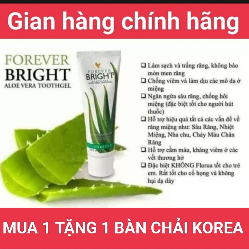 Kem đánh răng lô hội forever bright 028flp