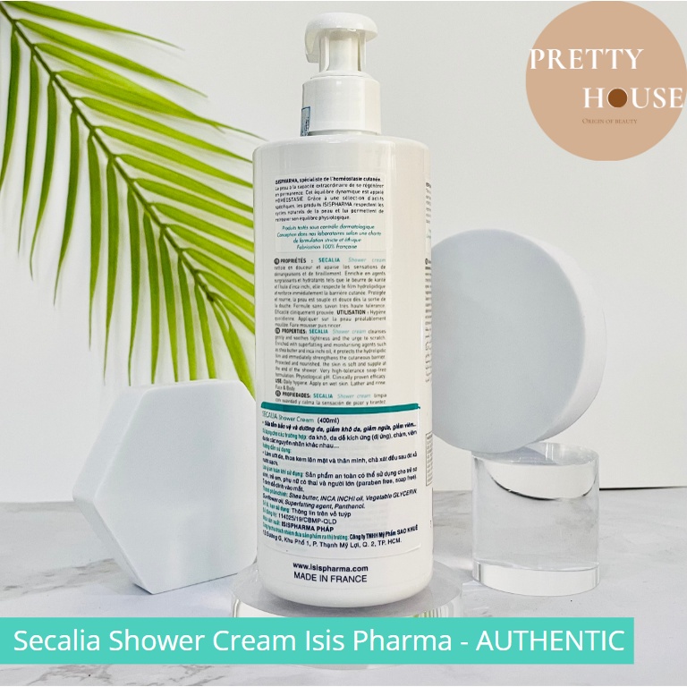 Sữa tắm dưỡng ẩm dành cho da khô, chàm, kích ứng Secalia Shower Cream Isis Pharma