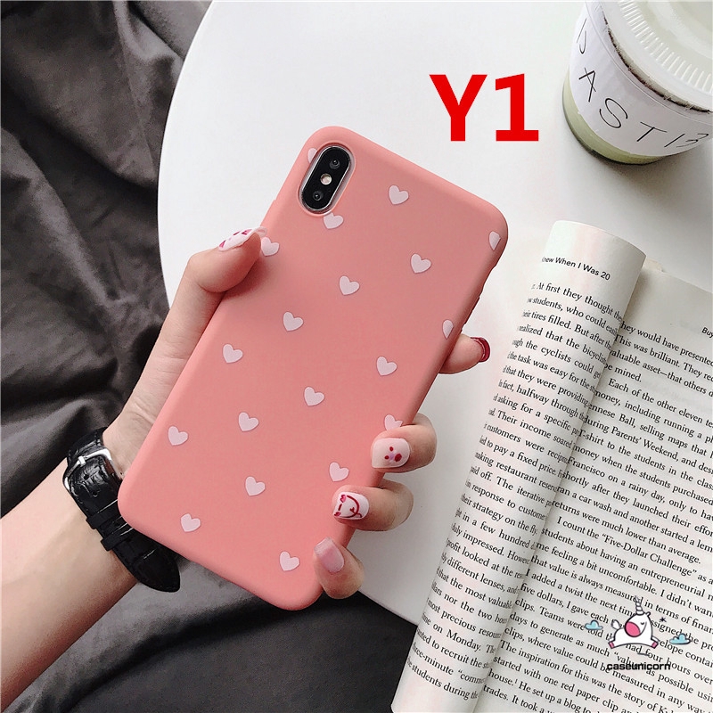 Ốp điện thoại bằng TPU silicon họa tiết trái tim màu kẹo cho iPhone 11 8 7 6 6s Plus X XR XS MAX 11Pro Max SE 2020 | BigBuy360 - bigbuy360.vn