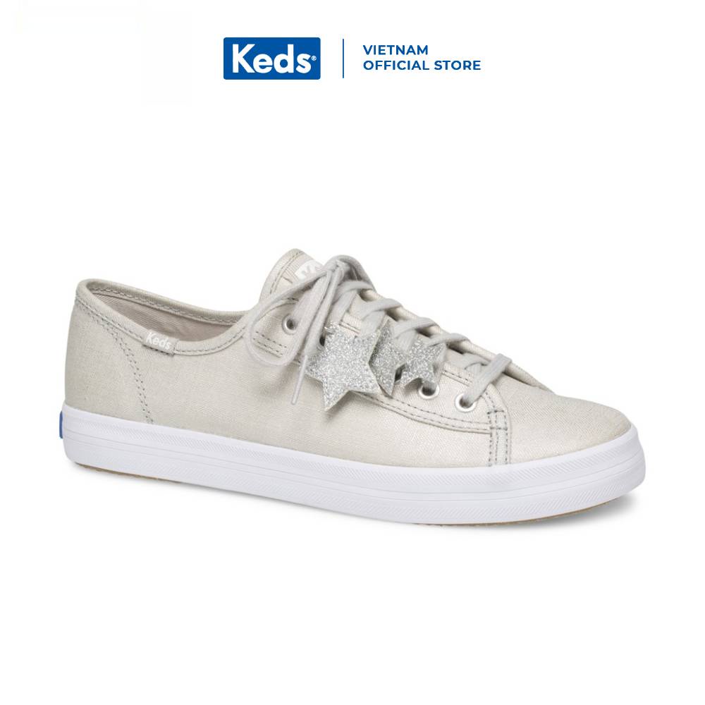 Giày Keds Nữ - Kickstart Glitter Star Silver - KD060086