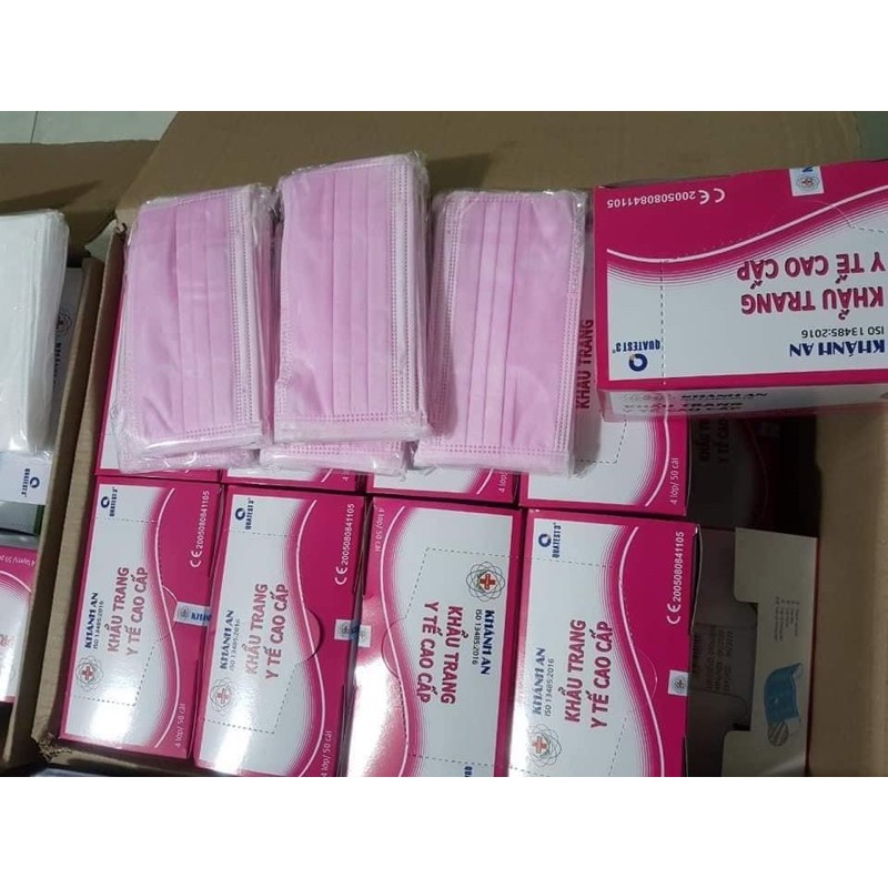 KHẨU TRANG Y TẾ KHÁNH AN KHÁNG KHUẨN 4 LỚP HỘP 50c 🌷🌷🌷🌸🌸🌸 | BigBuy360 - bigbuy360.vn