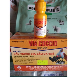 VIA.COCCID Đ.ặ.c t.r.ị b.ệ.n.h cầu trùng, nhiễm trùng đường tiêu hóa trên gia cầm và thỏ