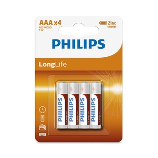 Vỉ 4 viên pin kẽm aaa philips