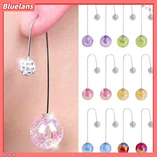 Đôi bông tai rơi họa tiết hai đầu tròn thời trang cho nữ