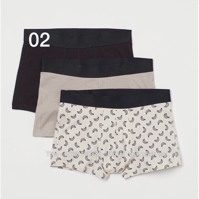 Quần sịp nam set 3 cái Hm, nội địa Nhật