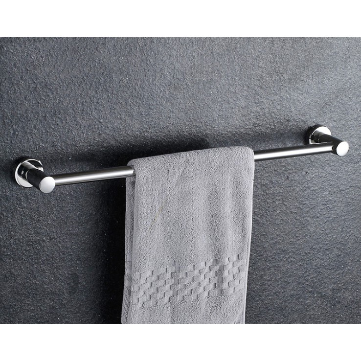 Giá treo khăn tắm nhà vệ sinh 1 thanh ngang SUS304 - Loại bóng