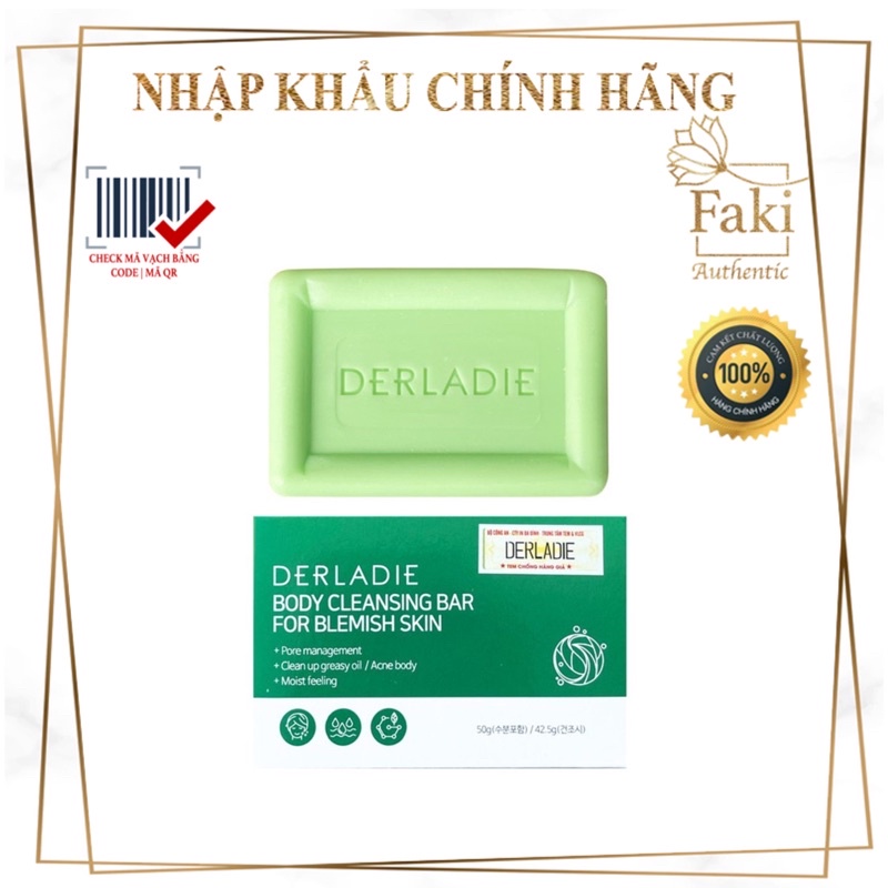 Xà phòng Giảm mụn cơ thể Derladie Body Cleansing Bar For Blemish Skin