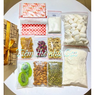 Set Nguyên liệu làm kẹo Nougat/ kẹo Hạnh Phúc Tặng Kèm túi đựng kẹo