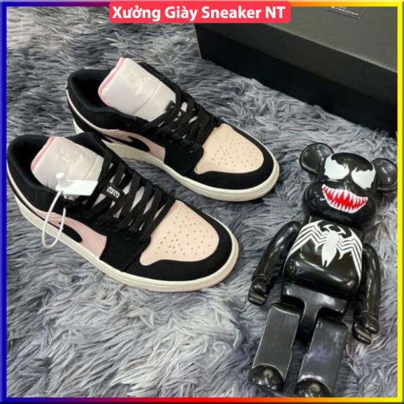 Giày 𝐉𝐨𝐫𝐝𝐚𝐧 1 hồng đen nữ, Giày thể thao JD 1 cổ thấp Black Guava Ice hồng đen bản đẹp full box bill | BigBuy360 - bigbuy360.vn