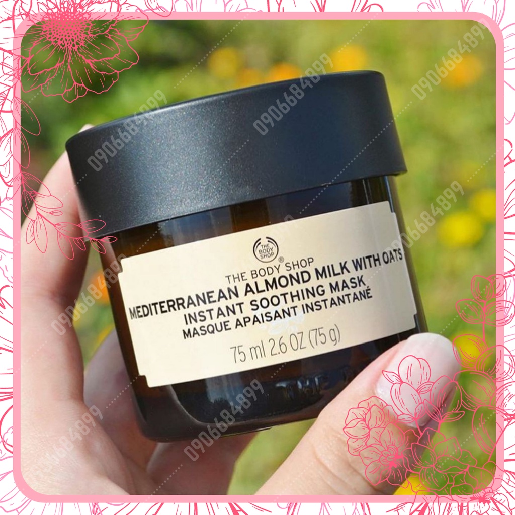 Mặt nạ làm dịu da 💓 THE BODY SHOP 💓 Mediterranean Almond Milk with Oats Instant Soothing Mask 75ml