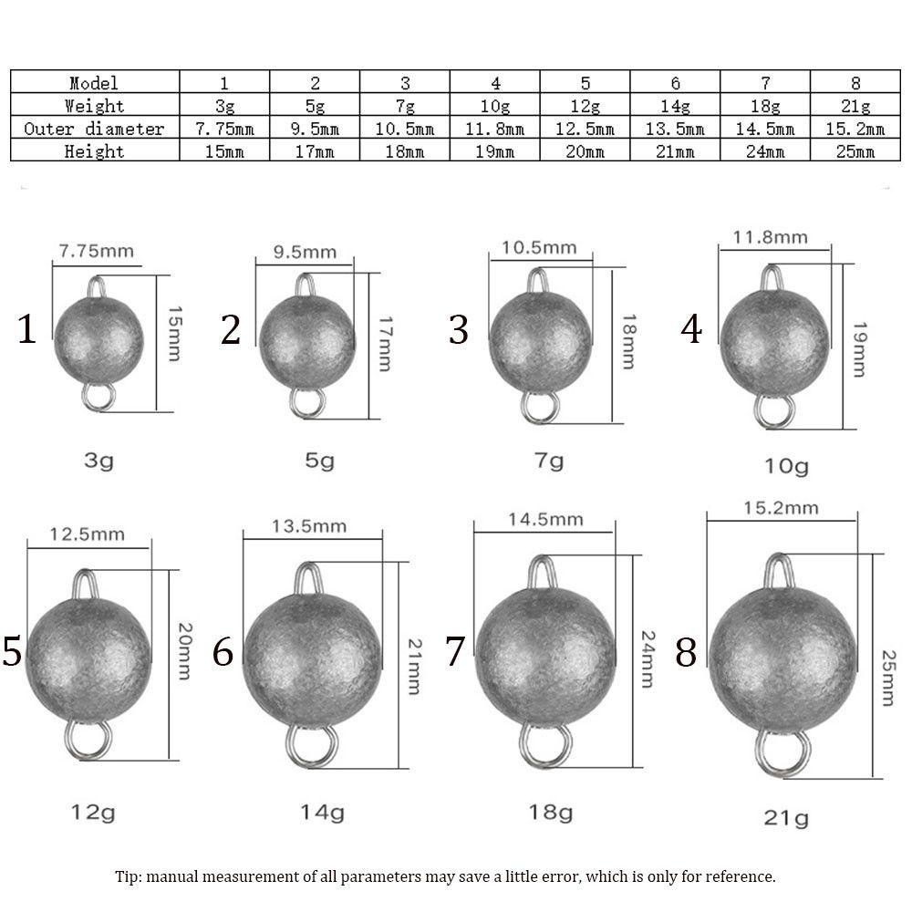 MUVAKO Set 10 Chì Câu Cá Bền Bỉ Tháo Rời Được